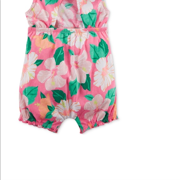 2 Carters Short Summer Rompers - Picture 2 of 7